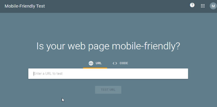Google Mobile Friendly test