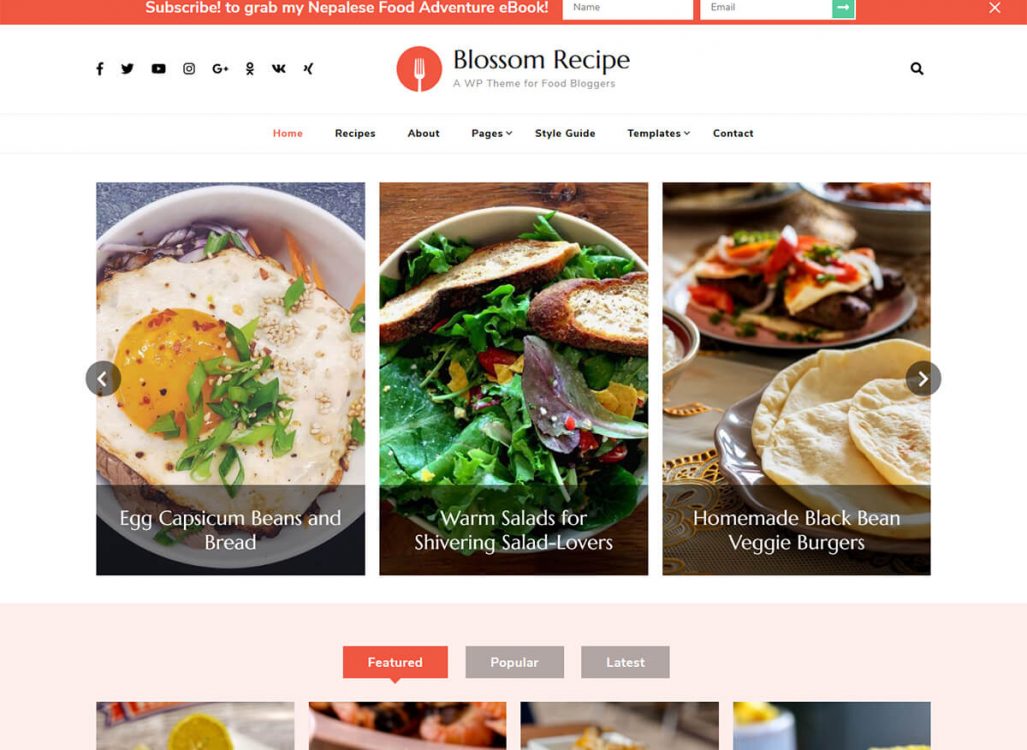 Blossom Recipe Pro WordPress Theme