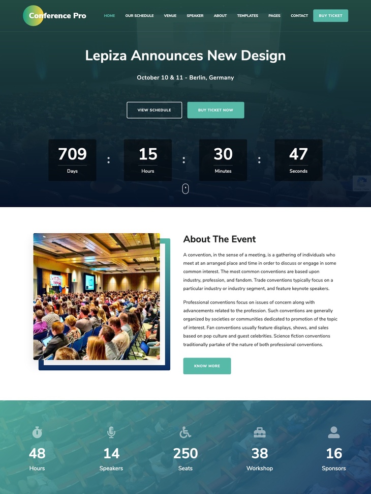The Conference Pro WordPress Theme