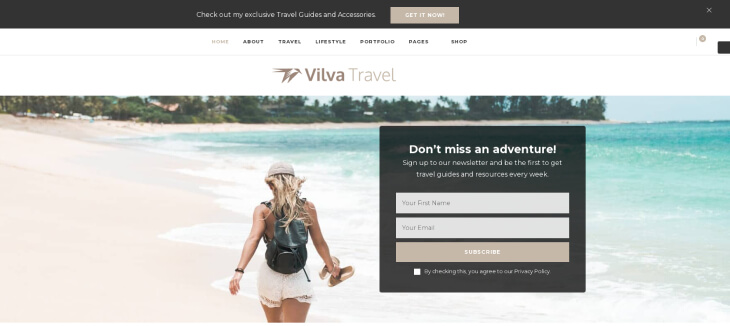 Vilva Pro Travel – Travel template