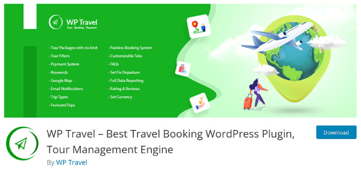WP Travel WordPress Plugin
