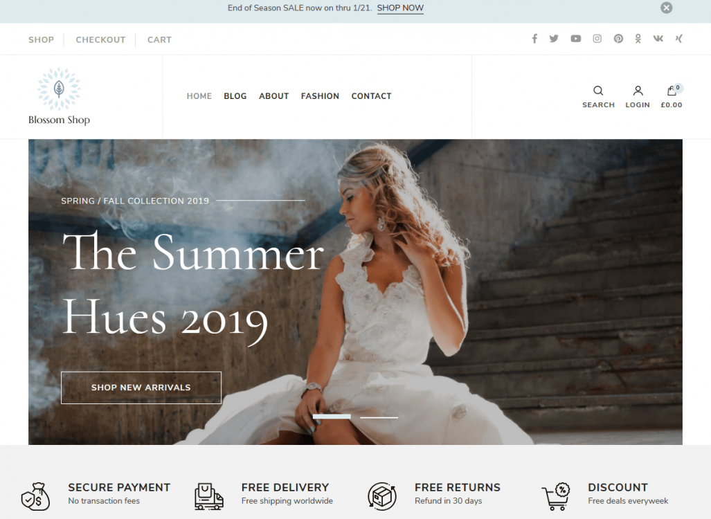 Blossom Shop Free WordPress Theme