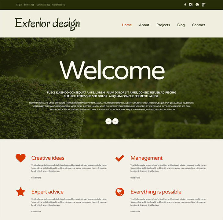 Garden design WordPress Theme