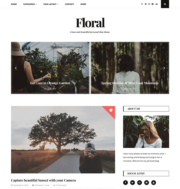 Floral Free WordPress Theme