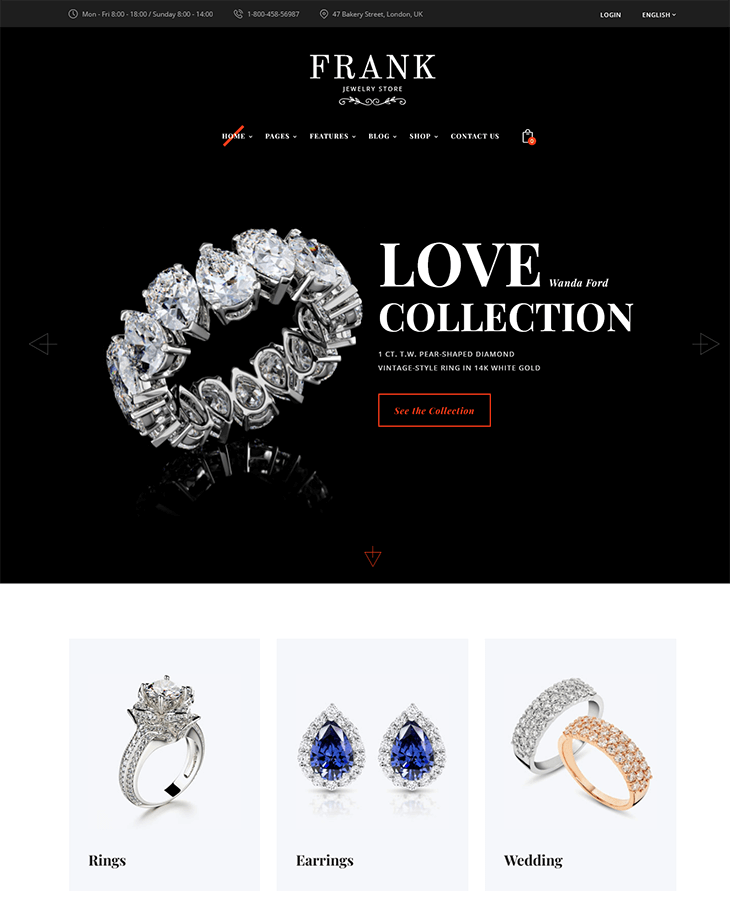 Frank jewelry WordPress Theme