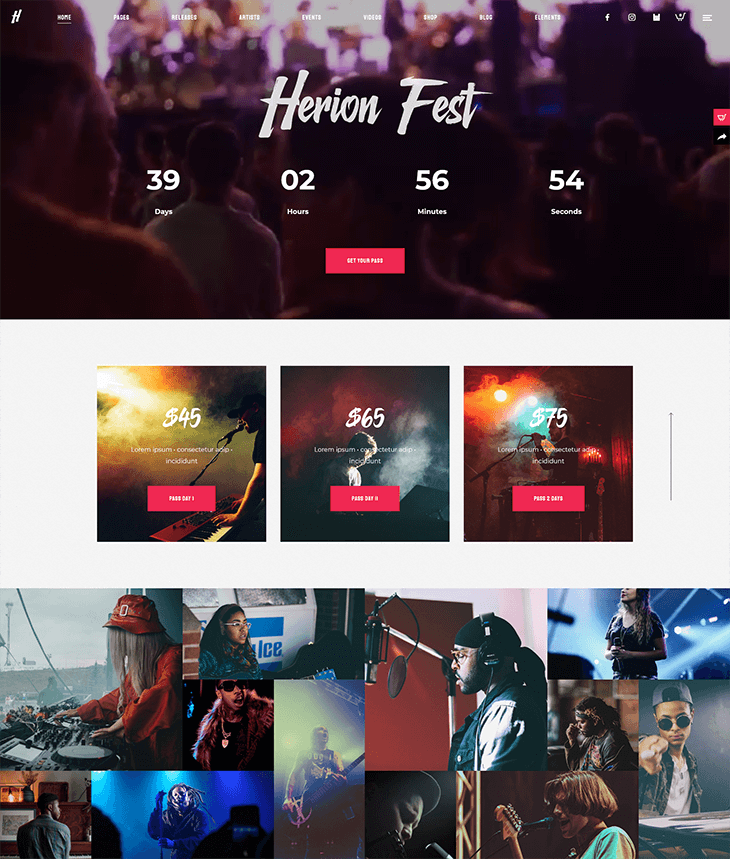 Herion Festival WordPress Theme
