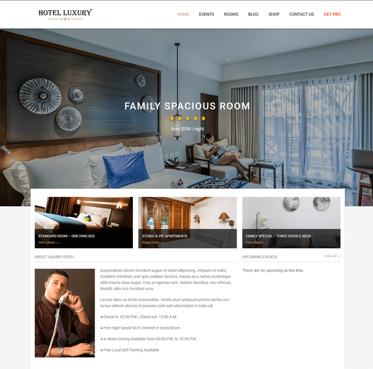 Hotel Luxury WordPress Theme