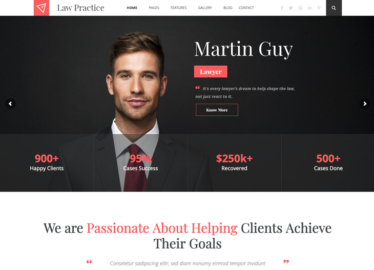 LAW PRACTICE Lawyer Responsive WordPress Theme – Just another WordPress site
