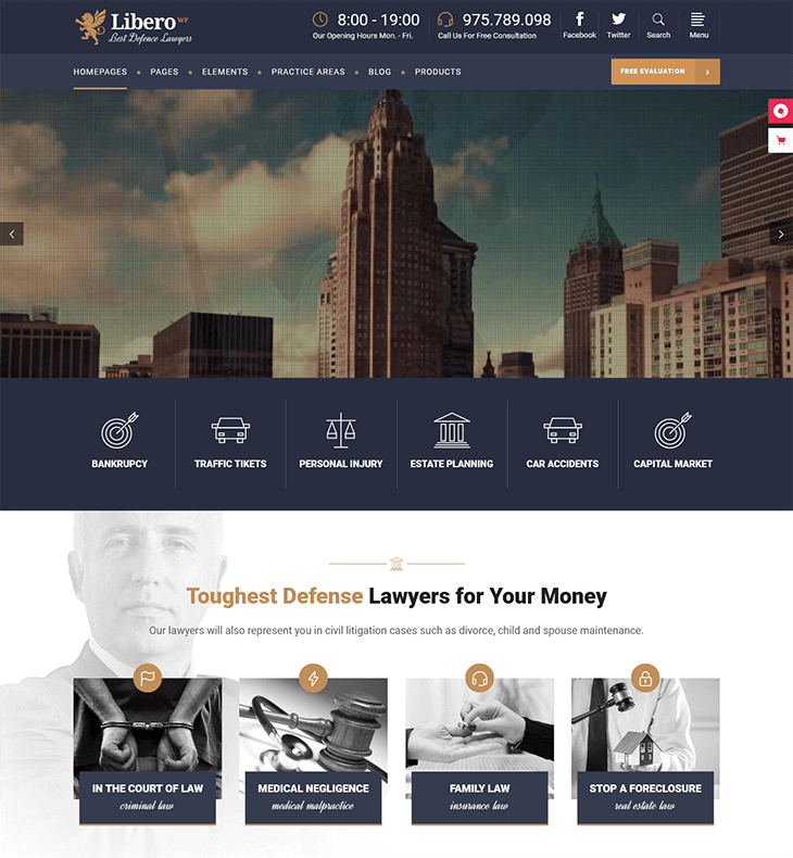 Libero Theme for Lawyers and Law Firms