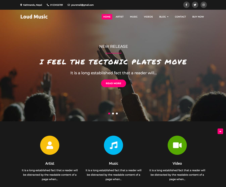 Loud Music WordPress Theme