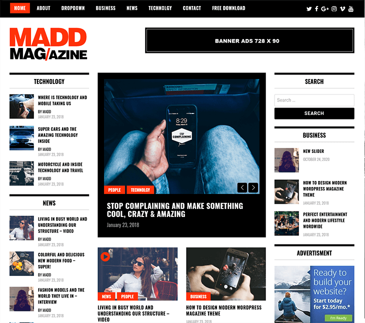 Madd Magazine WordPress Theme