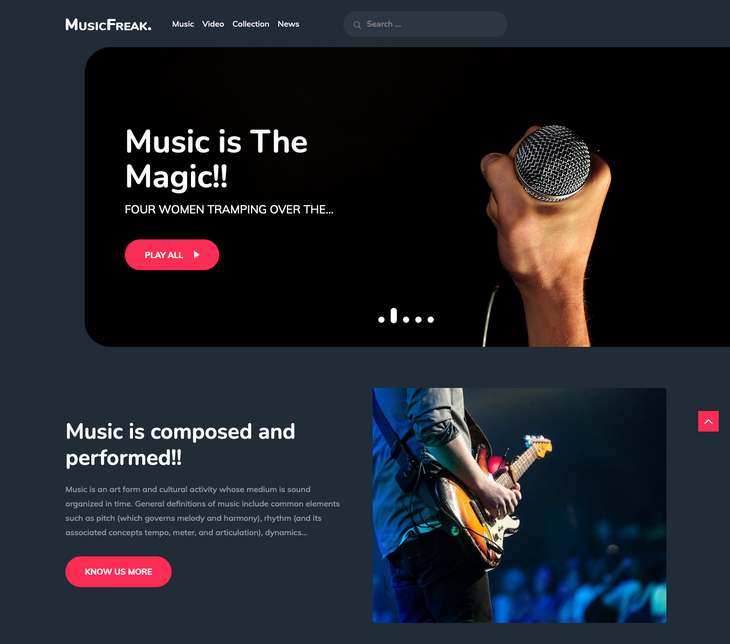 Music Freak wordpress theme