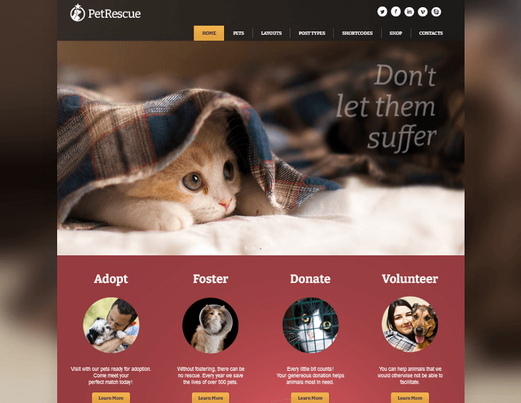 Pet Rescue WordPress Theme