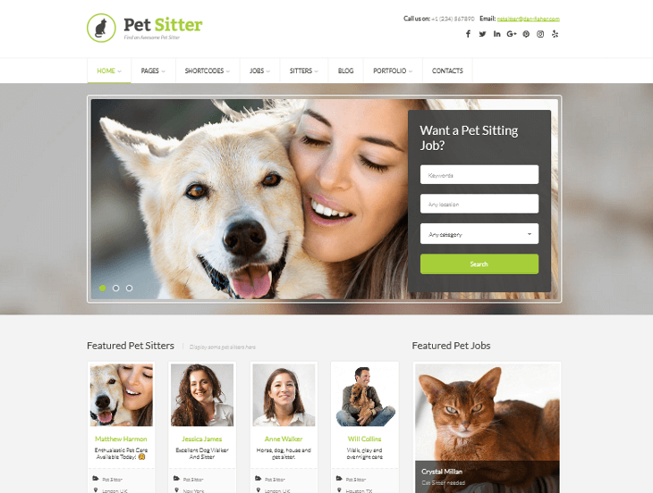 Pet Sitter WordPress Theme