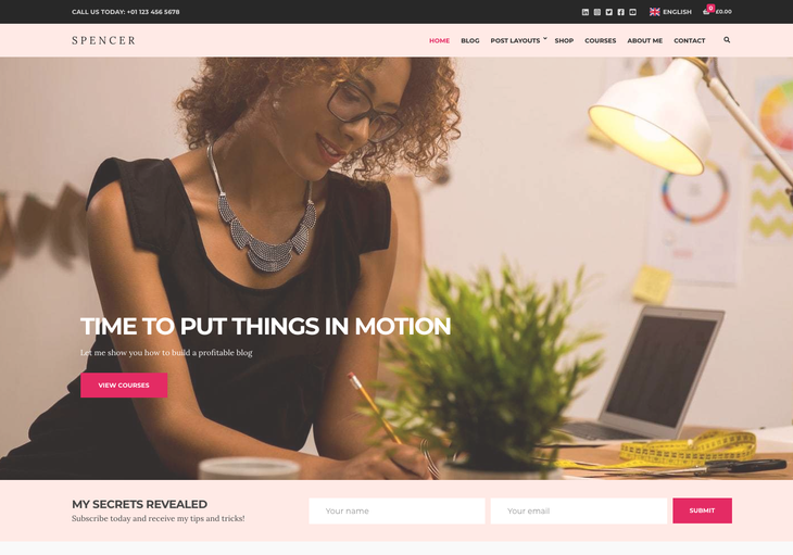 Spencer WordPress Themes for Writers and Authors