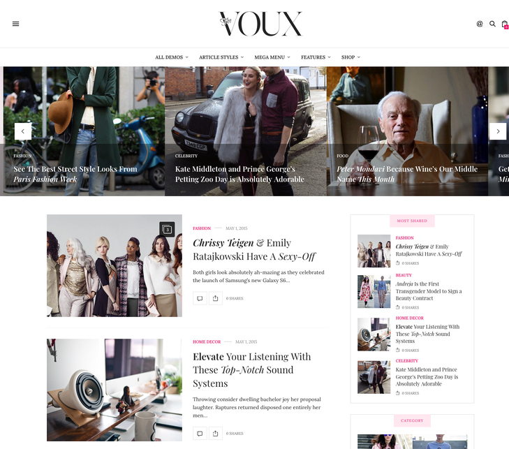 The Voux WordPress Theme