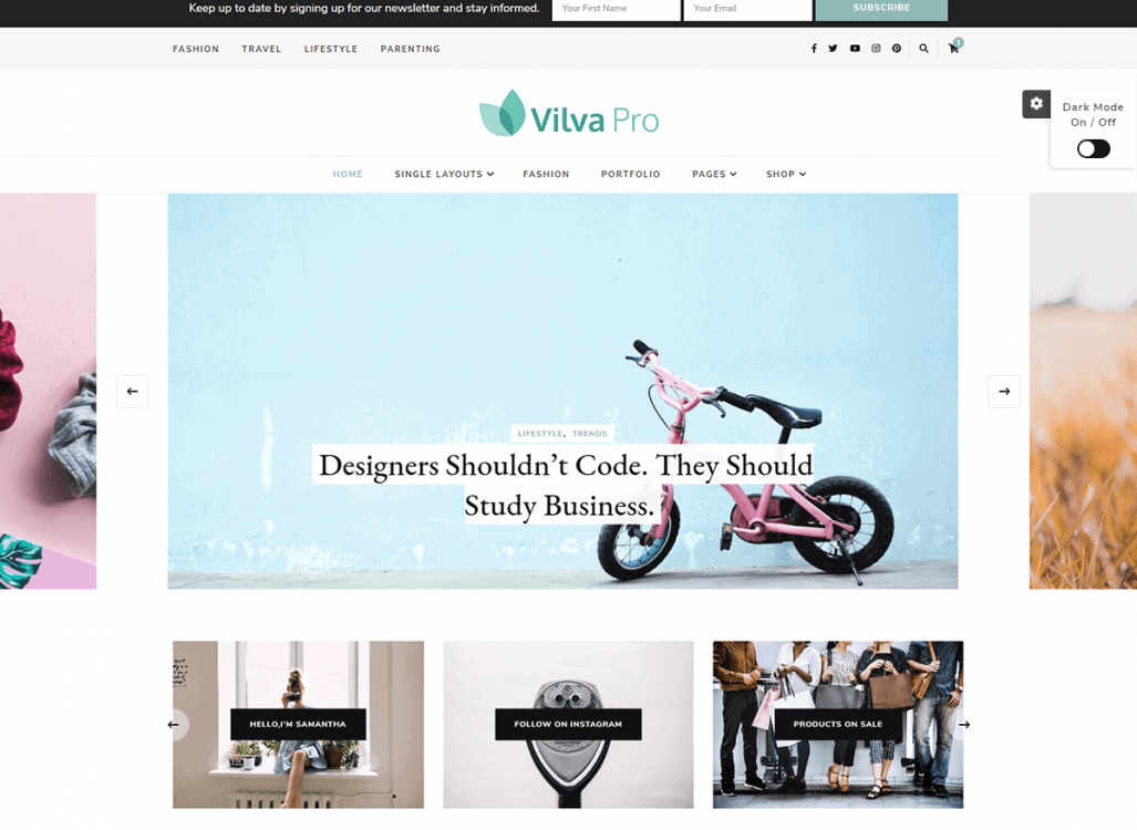 Vilva Pro WordPress Theme